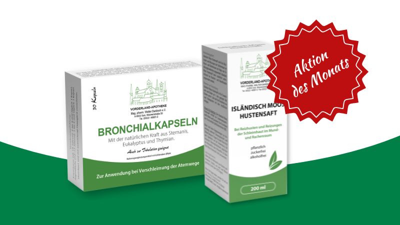 Bronchial Kapseln und Isländisch Moos Hustensaft